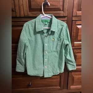 Masters Kids Green Gingham Button-Down Shirt